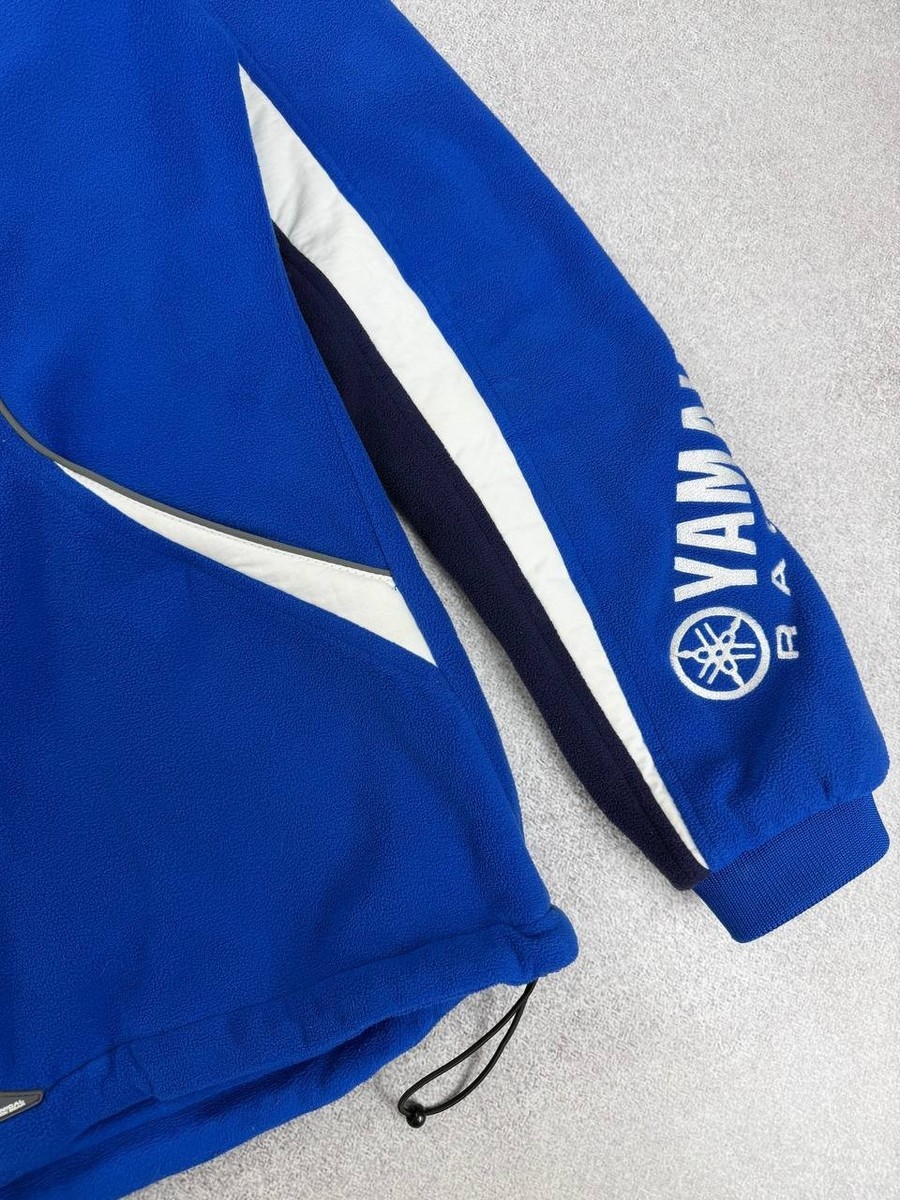 Vintage Yamaha Fleece Racing Jacket Blue Size S-M Duties Paid (USA
