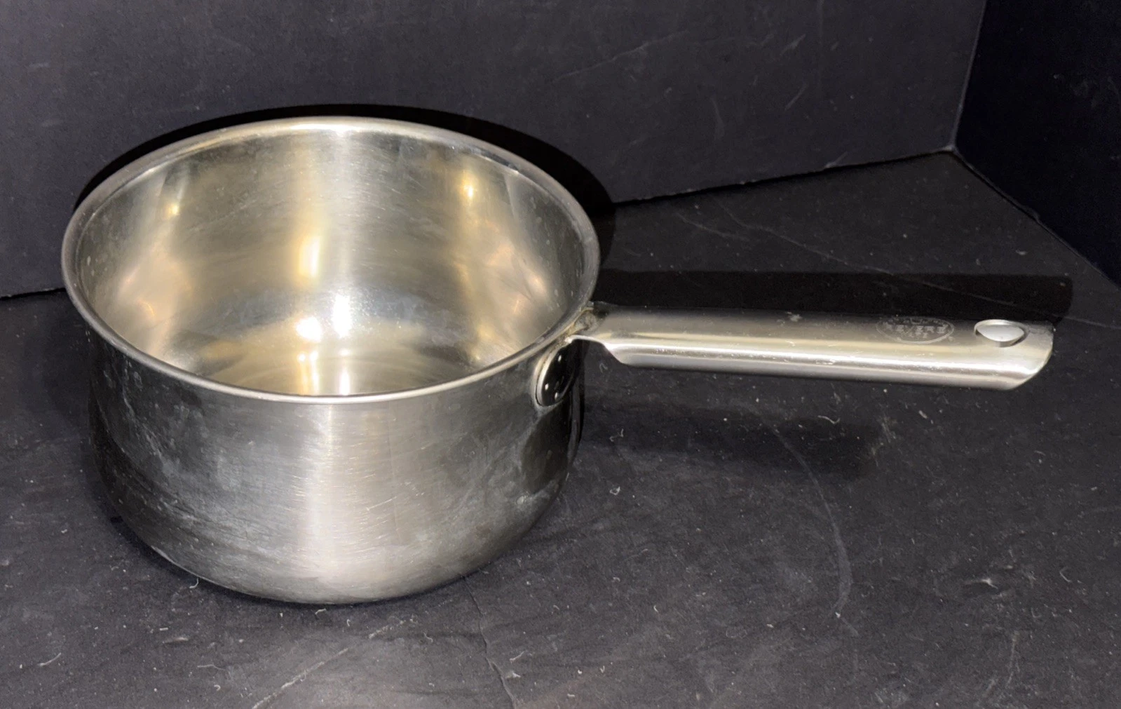 Vintage Revere Ware Copper Clad Bottom 2.5 Qt. Pot No Lid, Metal Handle