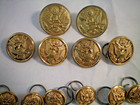 Military Dress Uniform Buttons Waterbury Button Co. Vintage Lot of 12 — photo 2