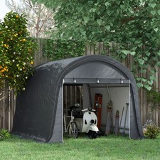 3 x 3(m) Garden Storage Tent, Heavy Duty Outdoor Shed, Grey