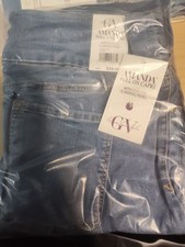 Gloria Vanderbilt Blue DENIM PULL ON Capri With Built In Slim Panel Wide Tab 14