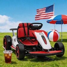 Kids Go Kart,Ride On Kart with Dual 200W Motors, 24V Battery Powered Drift Car