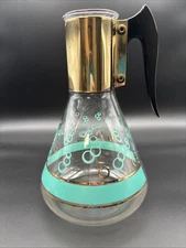 Vintage MCM Fred Press Corning  Glass Coffee Carafe