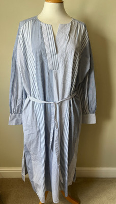 New Gant Stripe Kaftan Midi Dress uk 10 cotton