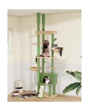 Cat Tree Floor to Ceiling with 18.9in Big Perch Bed and Condo for Large Adult...