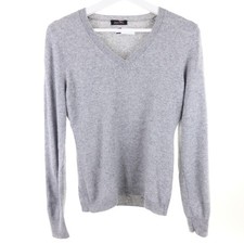 JOE TAFT Pullover Strick Knit Kaschmir Cashmere V-Neck Grau Gr. 36 S