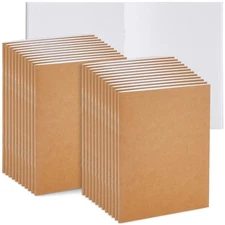 Junkie Bulk Notebooks - A6 4 x 6-Inch, Kraft, Unlined, Pack of 24 - Blank Ske...