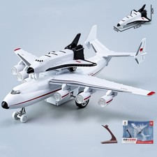 1/400 Soviet An-225 Mriya Plane w/ Buran Orbiter Model Sound Light Pull Back