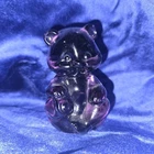 Fenton Glass Purple Bear Small Mini Cute Bear Glass Art VTG RARE AMYTHEST PURPLE