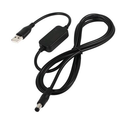 USB 5V to 12V Step Up Converter Cable, 1.6M 5.25FT, 5.5mm x 2.1mm DC Plug