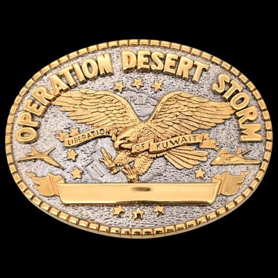 Operation Desert Storm Vintage Belt Buckle by ADM [ca. 1990s]