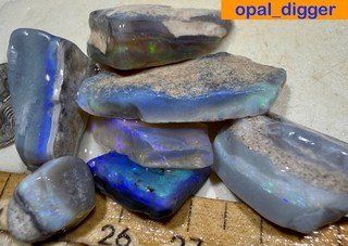 AUSTRALIAN OPAL AUCTIONS MIXED FIELDS ROUGH BLACK CRYSTAL DARK COLOR 111ct VIDEO