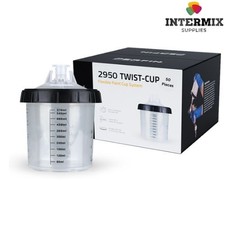 Silco Paint Cup System Kit, 180ml, 50 Pcs Disposable Lids & Liners for Spray Gun