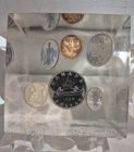 1968 Canada Silver Coin Set in Paperweight cube - 6 Coins