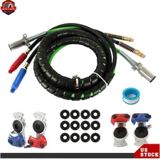 For Semi Truck Tractor Trailer Air Line Hose Assemblies Wrap 12 FT 3-in-1