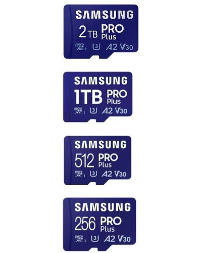 Samsung PRO Plus 256GB 512GB 1TB 2TB Micro SD SDXC A2 V30 UHS-I U3 4K UHD Card - Afbeelding 1 van 12