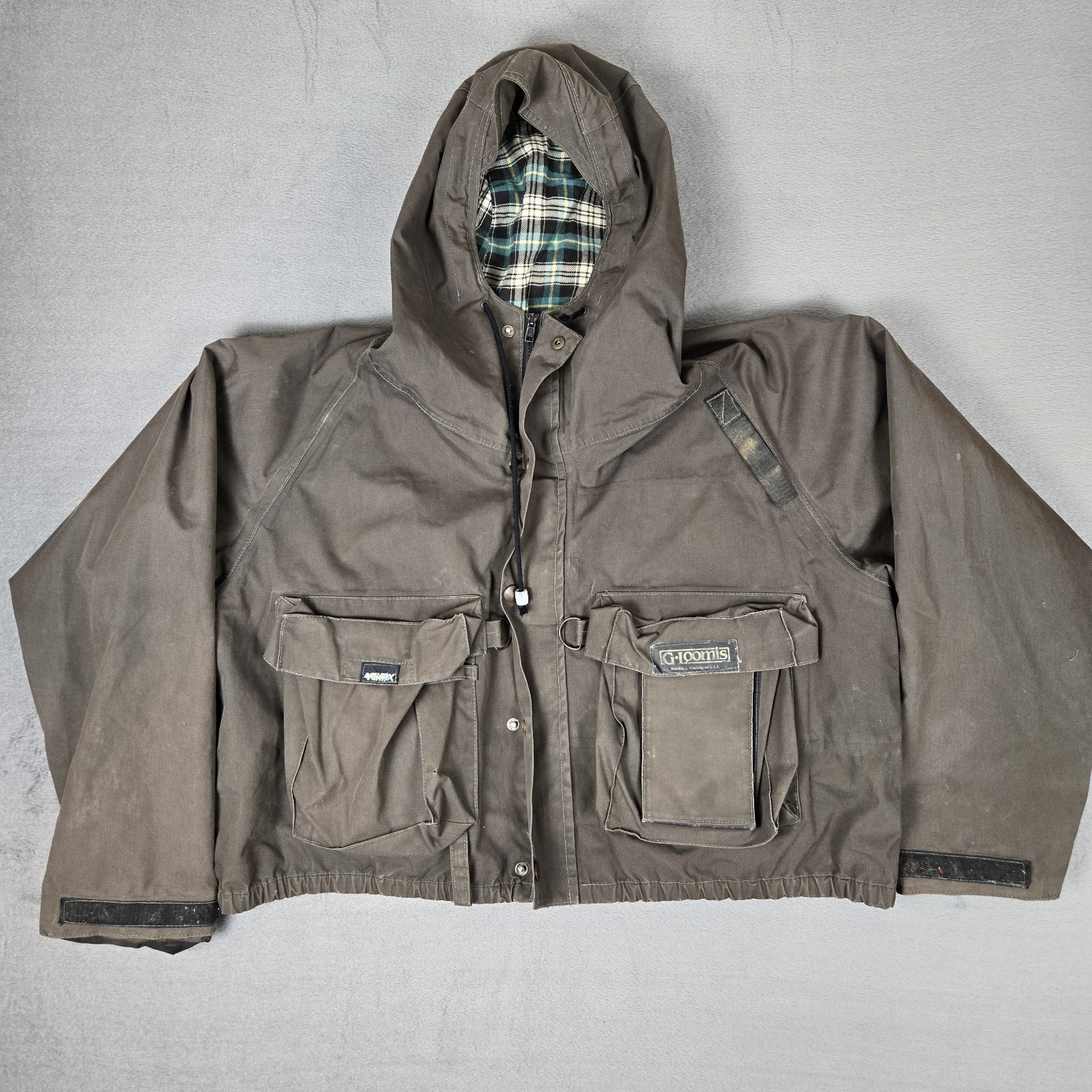 G. Loomis Fly Fishing Jacket Mens Large Brown Waxed VentX Wading Lined England