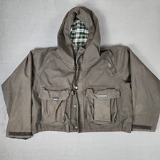 G. Loomis Fly Fishing Jacket Mens Large Brown Waxed VentX Wading Lined England