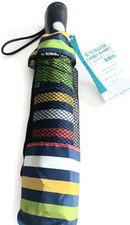 Totes FAMILY JUMBO Automatic Full Size Water RESISTANT STRIPES Umbrella