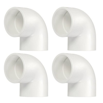 4Pcs 1 1/4'' 90° Elbow Fitting, SCH40 2-Way Furniture Grade Pipe Fitting