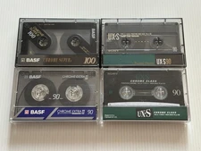 Lot of SONY BASF 90 CHROME EXTRA II CLASS cassette. Barely used