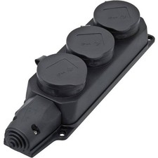 interB r 9006-004.01 3 Compartment Outlet Black Without Connector 1pc