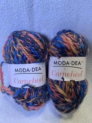 Moda DEA Yarn 2 Skeins In Coral Reef Color 9270 Lot 103 1.76 Oz