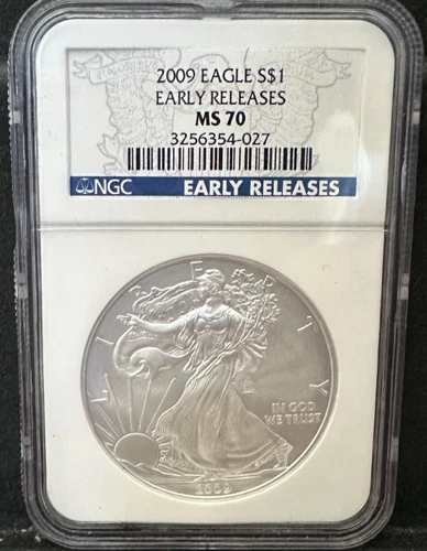 2009 AMERICAN SILVER EAGLE NGC MS 70 Early Releases
