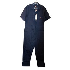 Dickies short sleeve coverall work jumpsuit Large Reg. blue workwear W435CKE