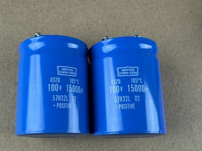 2 New McIntosh MC250 MC2505 MC2002 Main Filter Capacitors 15000 uf 100v