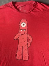 Yo Gabba Gabba Shirt Mens XL Muno Red Graphic Tee Nick Jr TV Television Tee