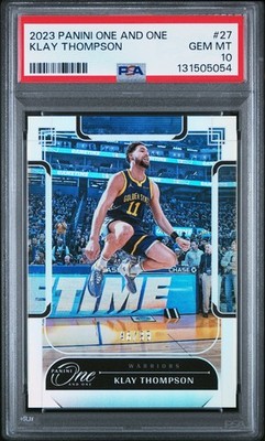 Klay Thompson PSA 10 Pop 1 2023-24 Panini One & One /99 Base #27 