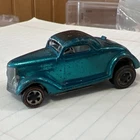 Hot Wheels Redline Classic '36 Ford Coupe Aqua Blue W/ WHITE Interior