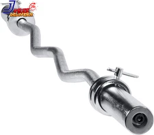 47 Inch Olympic EZ Curl Bar for 2 Inch Weight Plates Multiple Options FREE SHIPP