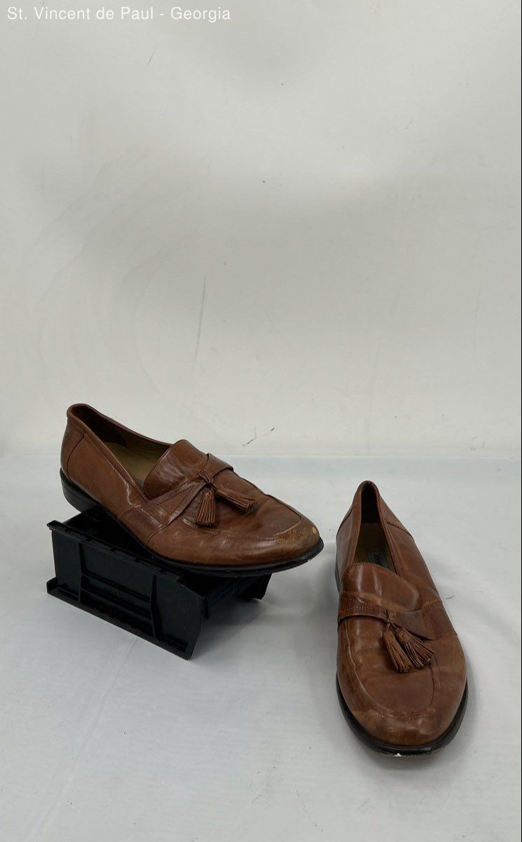 Johnston & Murphy Brown Solid Loafer Tassels Dres… - image 1