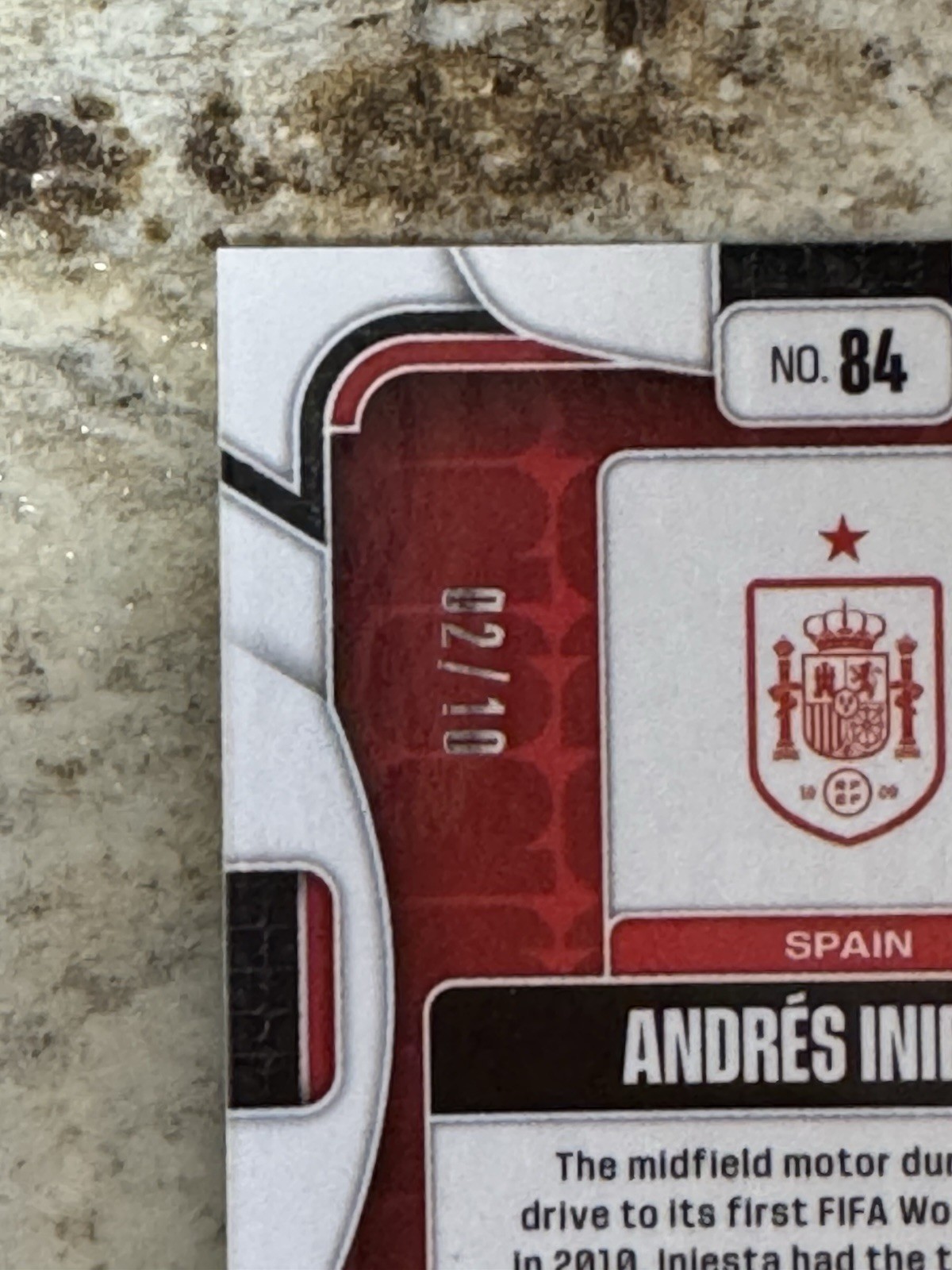 Panini Prizm FIFA World Cup 2026 Andres Iniesta Spain GOLD Parallel 02/10 Barça view 4