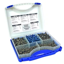 675 PACK 5 Sizes Pocket Hole Screw Kit Assortment W/ Portable Storage Case New