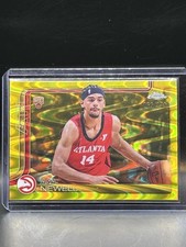 2025-26 Topps Chrome Asa Newell /275 Rookie Yellow Raywave Refractor Hawks #273