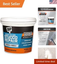 All-Purpose 1-Quart Stucco Patch - Seamless Interior and Exterior Repairs