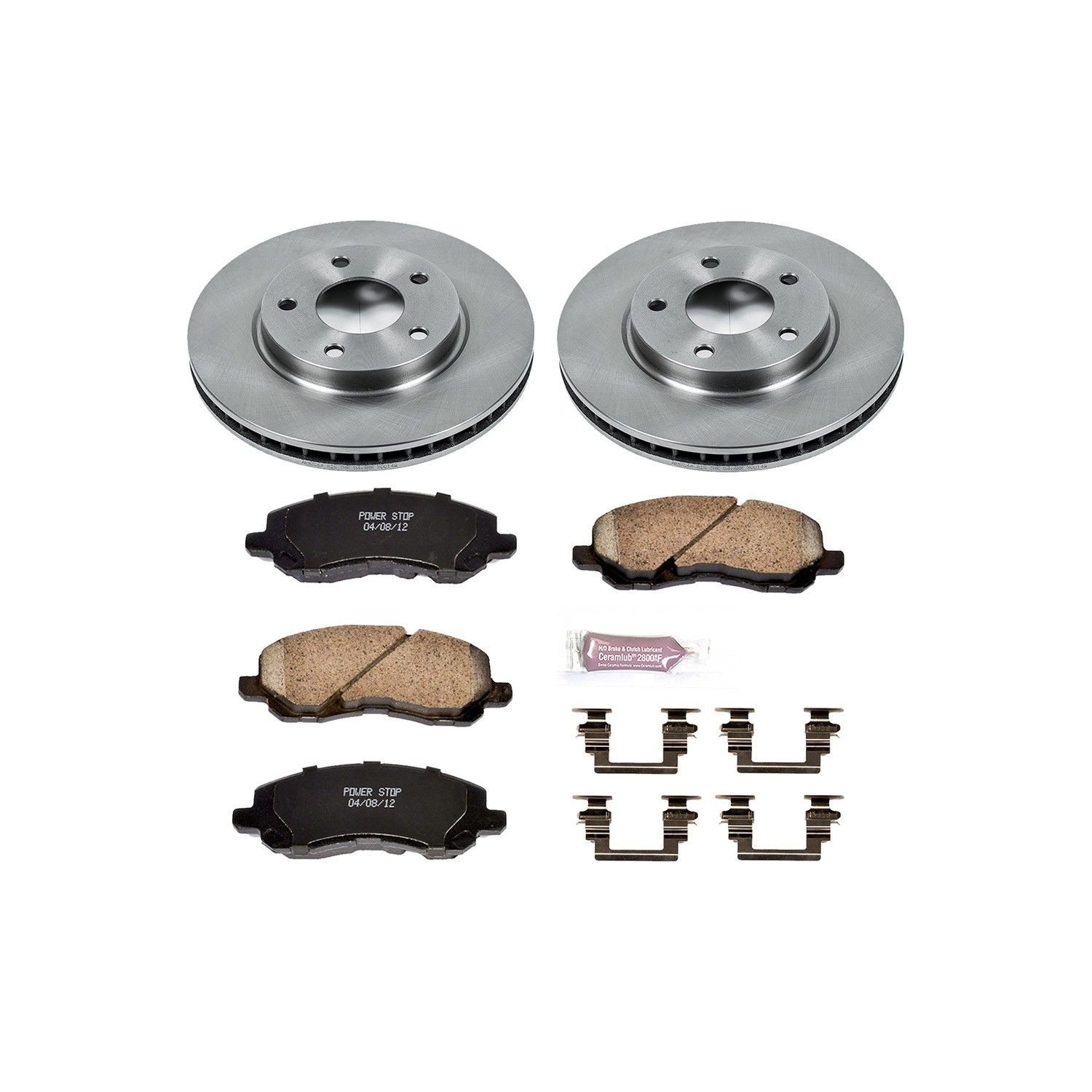 PowerStop KOE2992 Disc Brake Kit For 07-17 Dodge Mitsubishi Caliber Lancer