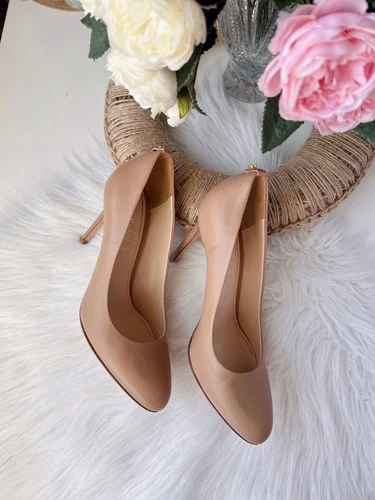 BALDININI Nude Beige Leather High Heel Pumps Size 38 UK 5 / US 7.5 - product listing photo