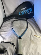 Ektelon Omni Graphite Racquetball Racquet with Soft Cover Strap Grey Handle