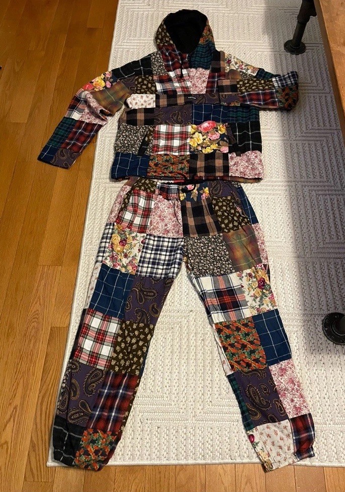 Size Large Supreme FW16 Patchwork Set Anorak & Sw… - image 1