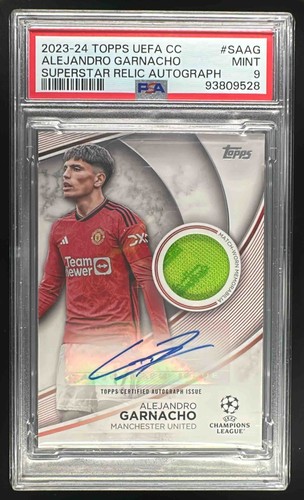 Alejandro Garnacho #SA-AG 2023 Topps UEFA Club Superstar Relics Autograph card