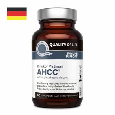 60 Capsules Kinoko Platinum AHCC Supplement 750mg Immune SUPPORT Quality Of LIFE