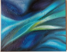 ORIGINAL abstraktes Ölbild mit Struktur auf Keilrahmen  Gemälde Unikat 40X50 cm