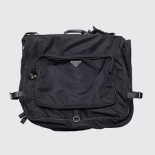 PRADA Garment Bag Black Nylon with Saffiano Leather Trim