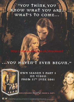 Angel Staffel 5 Teil 1 ''You Haven't Even Begun'' 2001 Zeitschriftenanzeige #7075