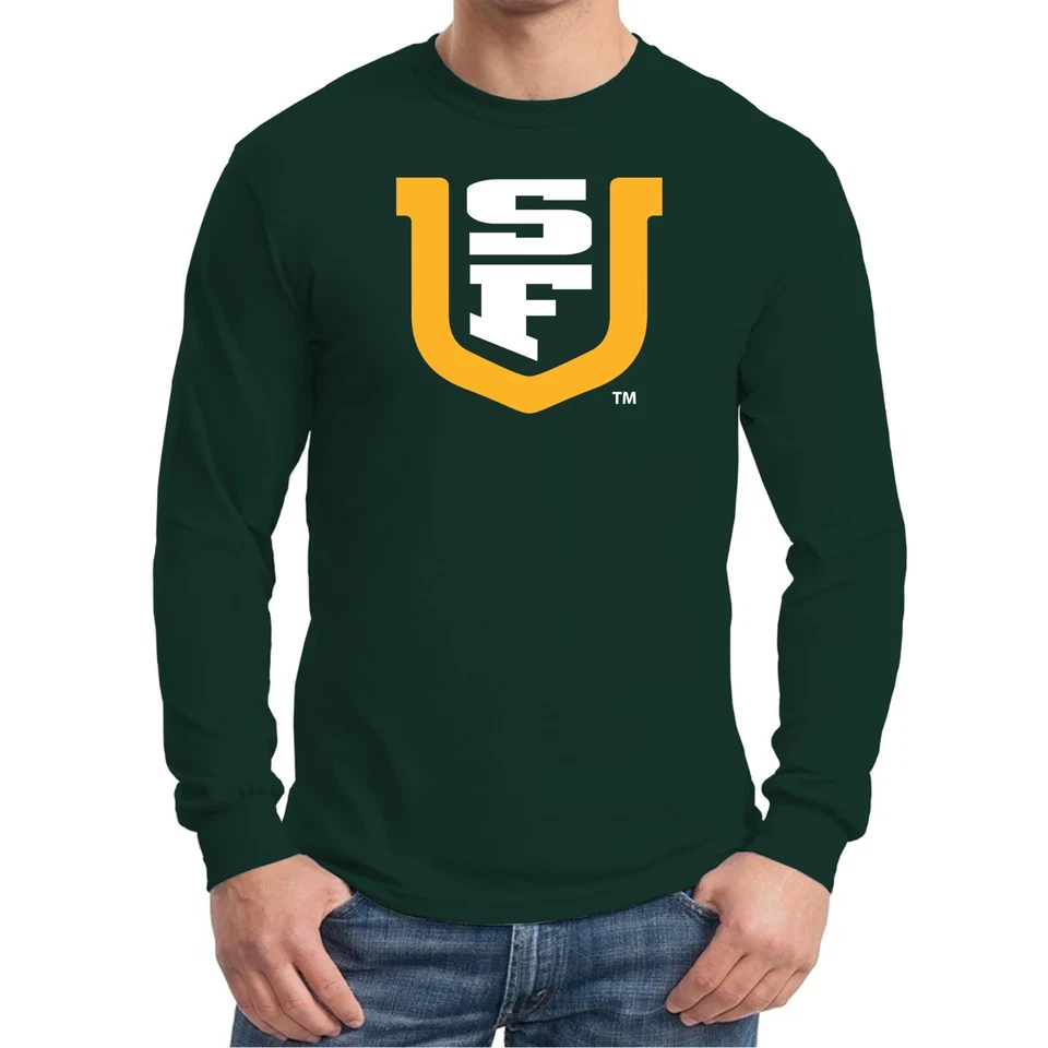 University of San Francisco Dons Primary Logo Long Sleeve T-Shirt - Forest - Image 3 of 4