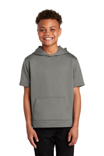 Sport-Tek YST251 Youth Polyester Sport-Wick Fleece Short Sleeve Hooded Pullover - Picture 13 of 45